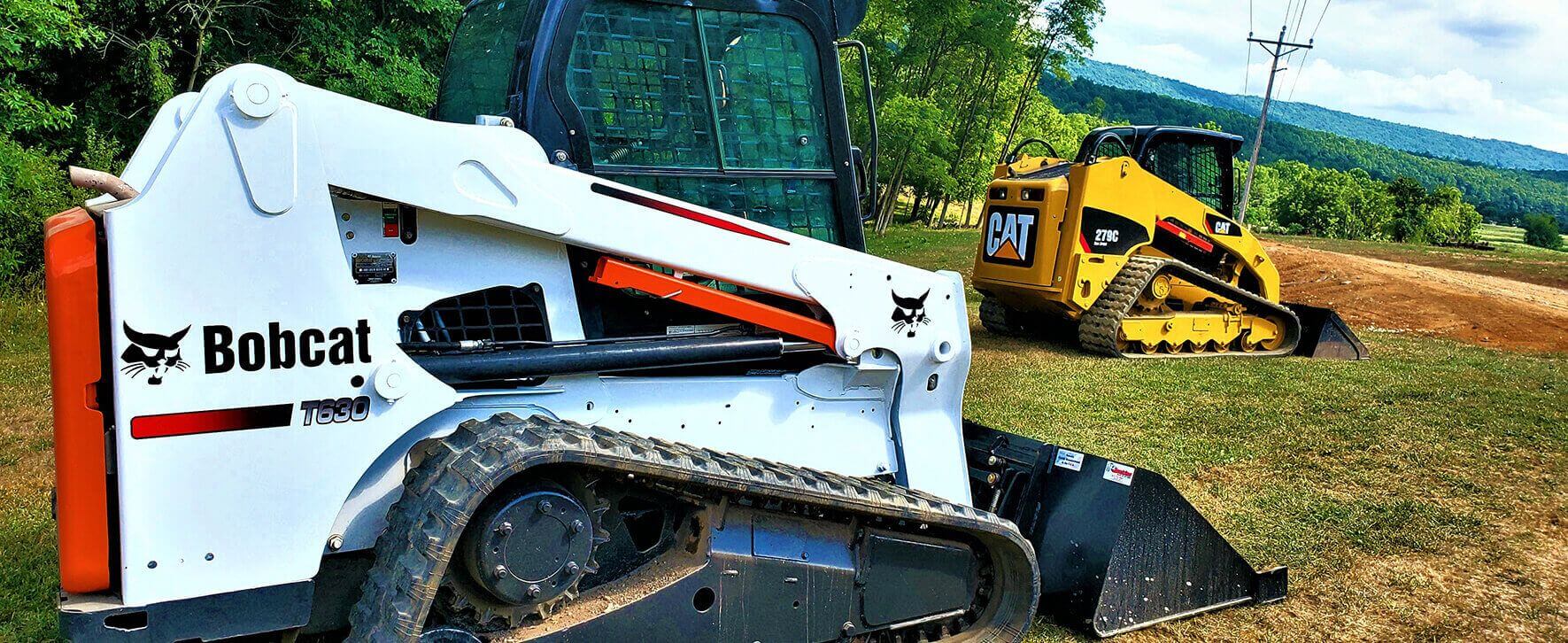 Bobcat and CAT Track Loader